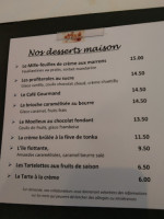 Auberge De La TÈne menu