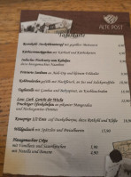 Alte Post menu