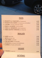 Pizza Cuccini menu