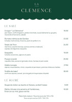 La Clemence menu