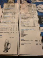 Bleu Lézard menu