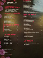 FUSION By Sushizen menu