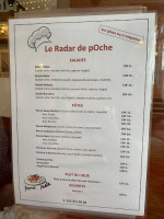 Le Radar de Poche menu