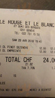 Le Rouge Le Blanc menu