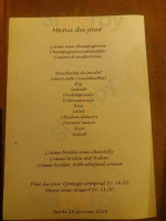 Du Chemin-de-fer menu