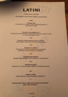 Latini menu