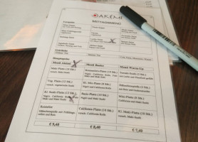 Akémi menu