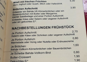 Unter den Linden menu