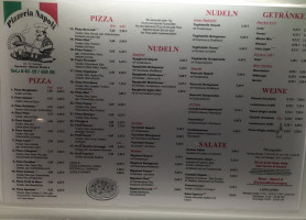 Pizzeria Napoli menu