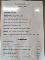 Auberge Le Marteley menu