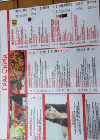 Thai China menu