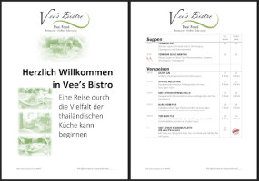 Vee's Bistro menu