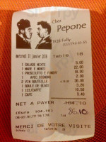 Chez Pepone menu