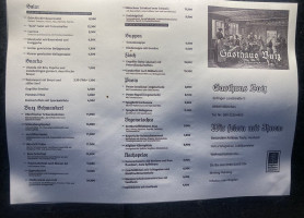 Gasthaus Butz menu