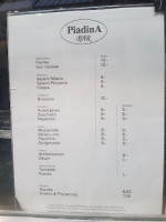 Piadina-Bar menu