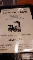 Pizzeria Buffet De La Gare menu