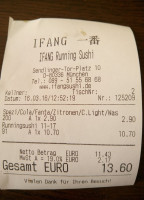 IFANG Sushi menu