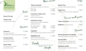 Vötter's menu