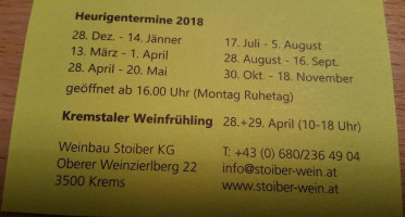 Weinbau Heuriger Stoiber food