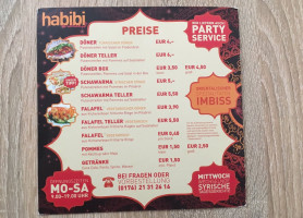 Habibi Döner  menu