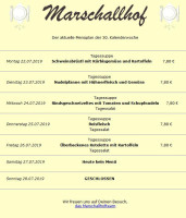 Marschallhof menu