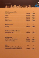 Cafe Müller menu