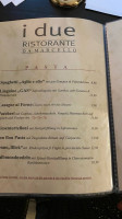 Pizzeria I Due Da Marcello Tönisvorst menu