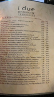 Pizzeria I Due Da Marcello Tönisvorst menu