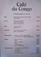 Café du Congo menu