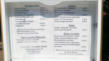 Gaststätte Zur Alten Haardt menu