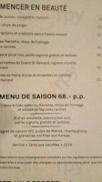 Le Du Foyer menu