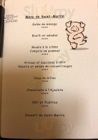 De La Cigogne menu