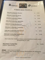 Gartenhaus menu