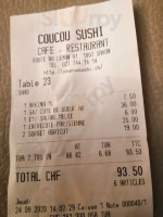 Coucou Sushi à Saxon menu