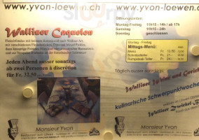 Zum Löwen menu