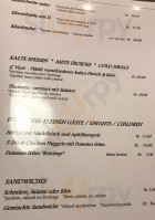 Au Vieux Chalet menu