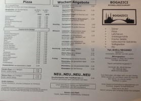 Bogazici menu