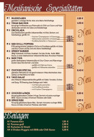 Pizzaria Pinocchio menu