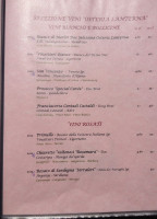 Osteria Lanterna menu