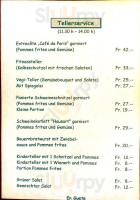 Bergrestaurant Hinterbergen menu