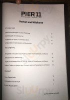 Pier 11 menu