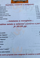 Grotto Malandra menu