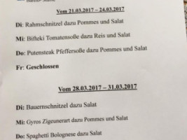 Bareiß-stüble menu