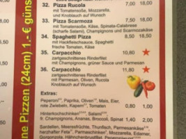 Pizzeria Milano menu