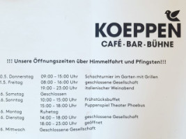 Café Koeppen Mit Regionalladen menu