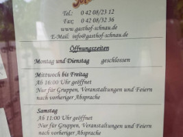 Gasthof Schnau Inh. Jürgen Schnau menu