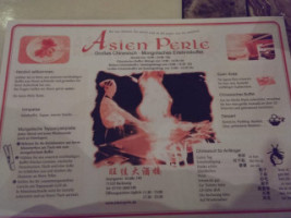 Asia Perle menu