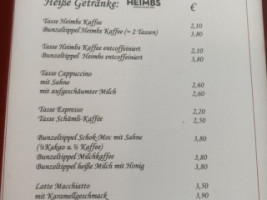 Schäfers Ruh menu