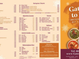 Gateway to India menu