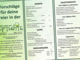 Gifthütte menu